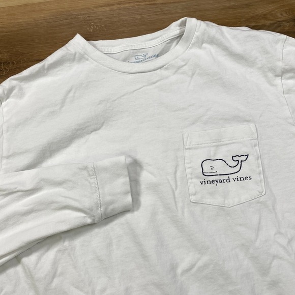 Vineyard Vines Other - Vineyard Vines Pocket T-Shirt Mens Large Preppy Cotton Long Sleeve White Classic